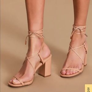 Lulus Aribaa lace up heels
